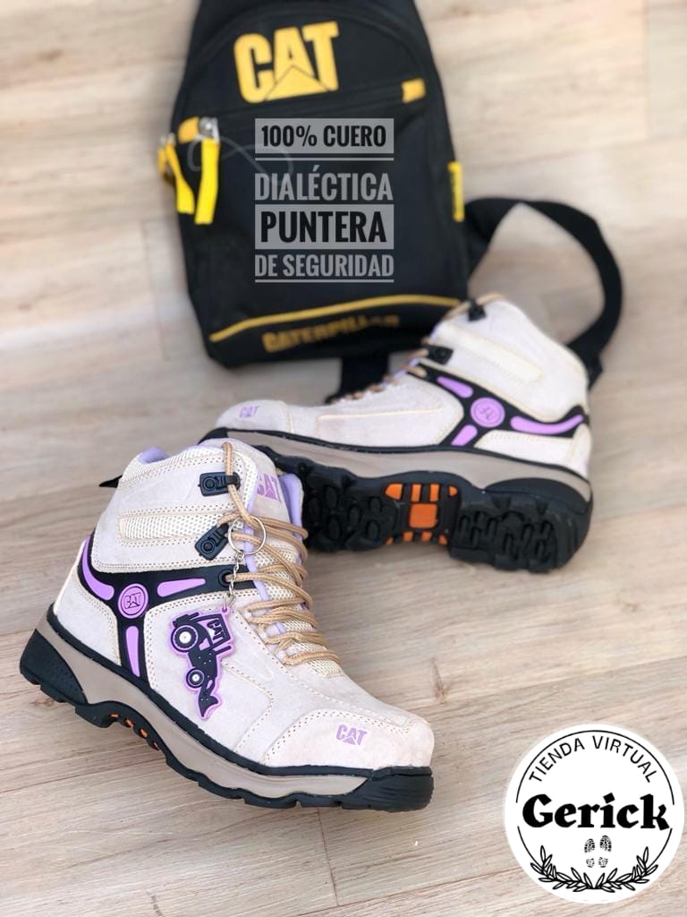 Bota CAT Spoiler Seguridad Femenina - Industrial con Puntera de Acero y Suela Antideslizante