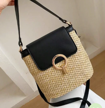 Bolso Artesanal Glamour Luxury Moda Playa - Paja Vintage