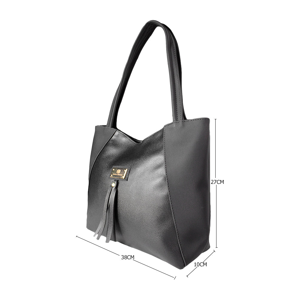 Set de Bolsos Karla Chacón Rupe Negro - 3 Piezas: Bolso Grande, Crossbody y Monedero
