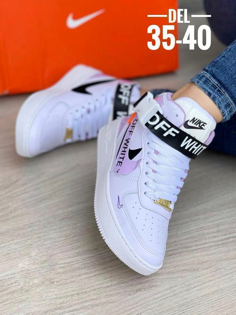 Bota Nike OFF WHITE Just Do It Femenina - con Forro Licron y Suela Ultraliviana