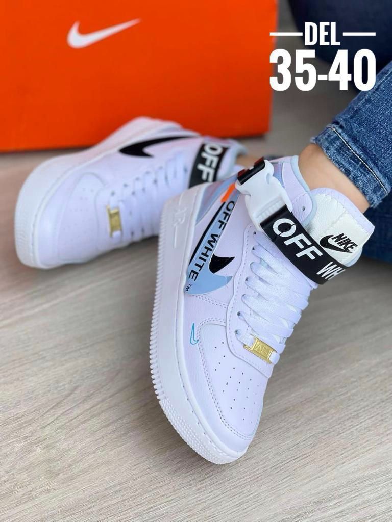 Bota Nike OFF WHITE Just Do It Femenina - con Forro Licron y Suela Ultraliviana