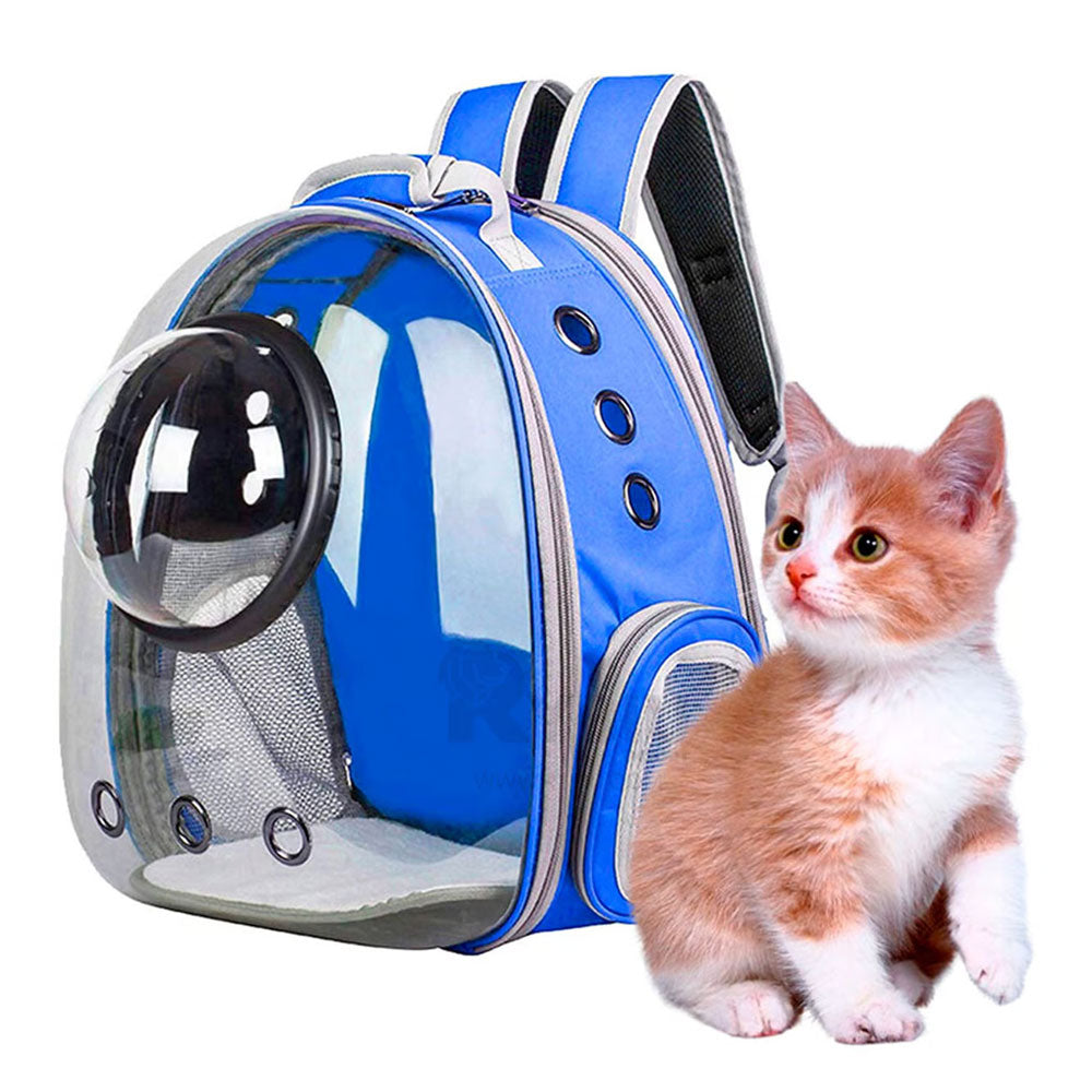 Mochila Transportadora para Mascotas Cápsula - Morral Espacial de Nailon para Gatos y Perros
