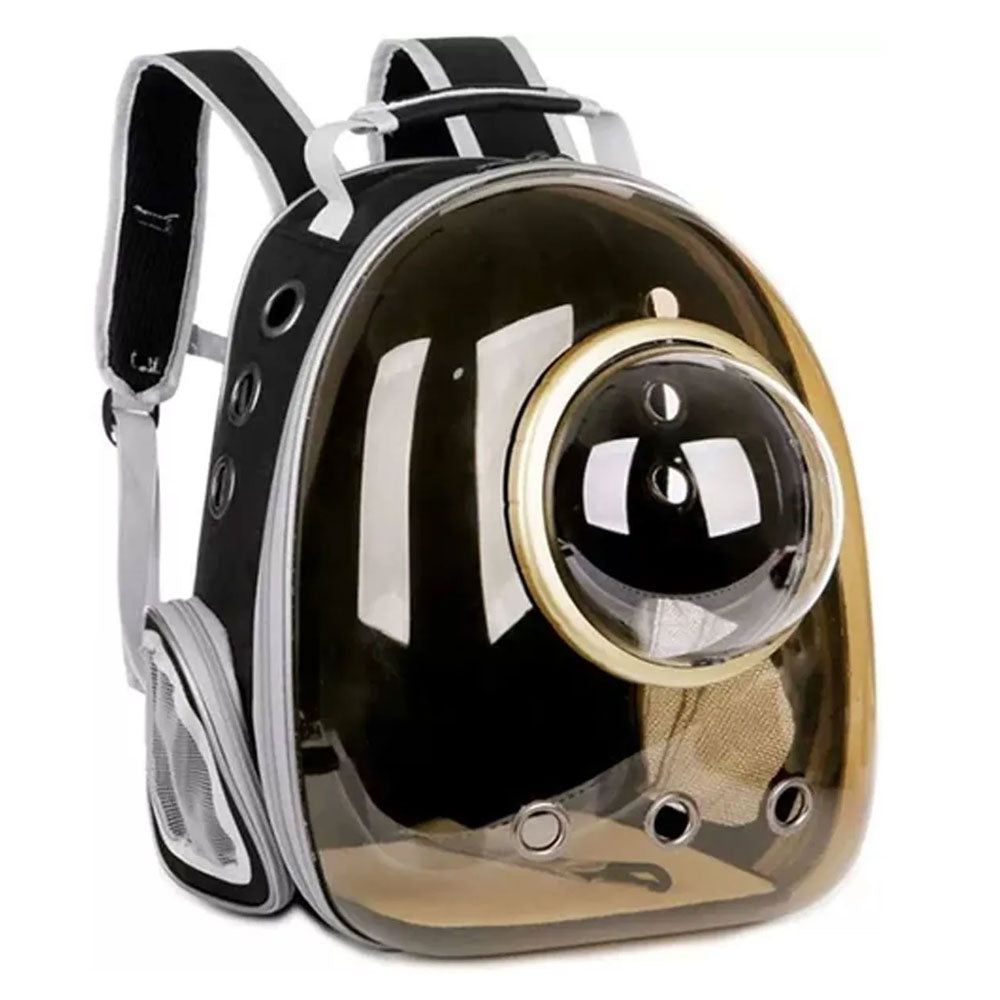 Mochila Transportadora para Mascotas Cápsula - Morral Espacial de Nailon para Gatos y Perros
