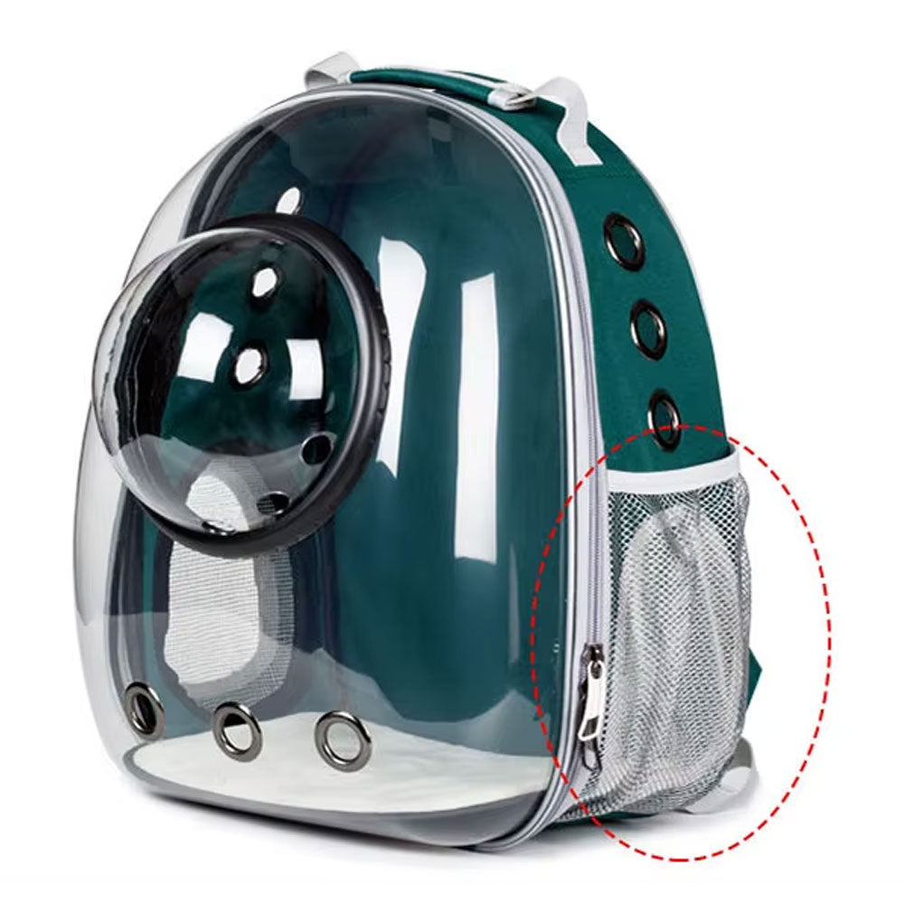 Mochila Transportadora para Mascotas Cápsula - Morral Espacial de Nailon para Gatos y Perros