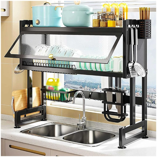 Escurridor de Platos MaxxKitchen™ con Tapa