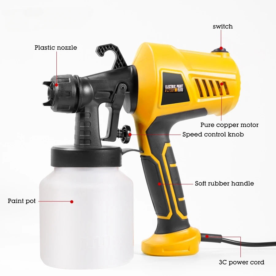 Pistola Compresor de Pintura Eléctrica Maxx - Pulverizador Profesional Multifuncional