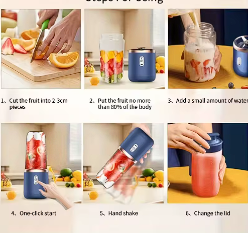 Licuadora Portátil de 500 ml. ¡Tu batido al momento!