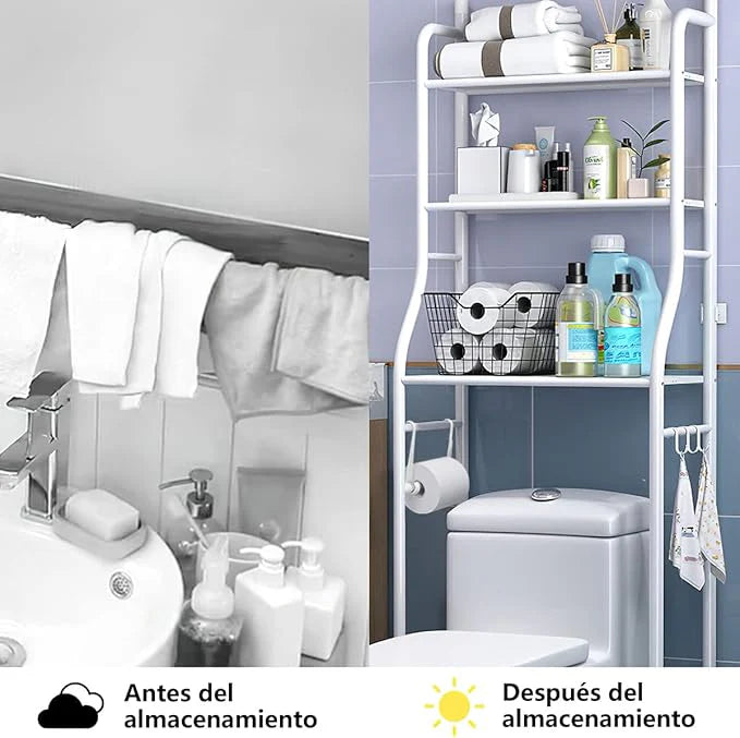 Organizador de Baño 3 Niveles 🛁 Más Espacio en Segundos