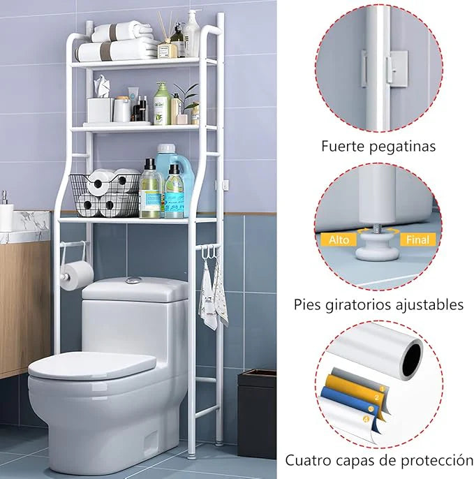 Organizador de Baño 3 Niveles 🛁 Más Espacio en Segundos