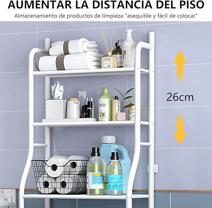 Organizador de Baño 3 Niveles 🛁 Más Espacio en Segundos
