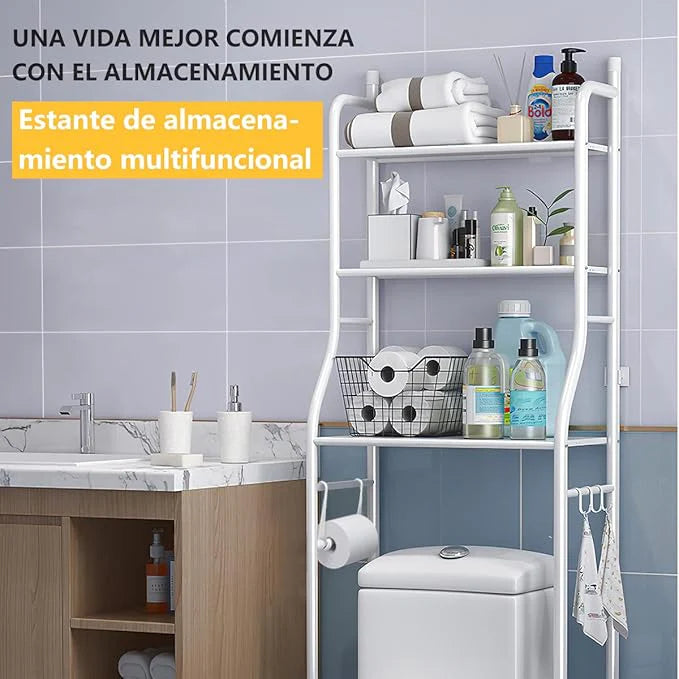 Organizador de Baño 3 Niveles 🛁 Más Espacio en Segundos