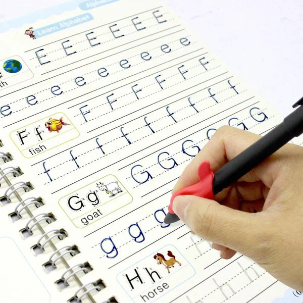 KIT DE CUADERNOS DE CALIGRAFÍA + LAPICERO MÁGICO, potencializa la escritura de tus hijos