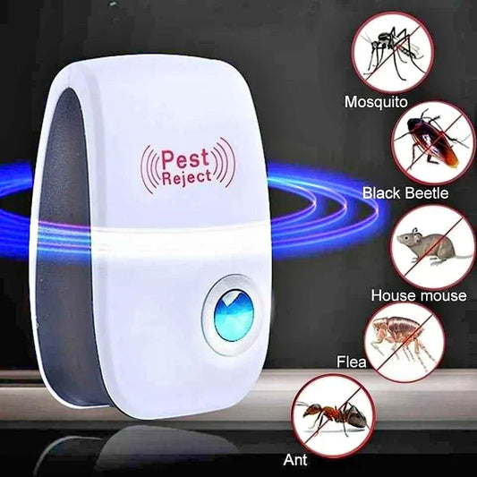 Pest Reject 200m² – Repelente Ultrasónico Sin Veneno | Seguro para Niños y Mascotas