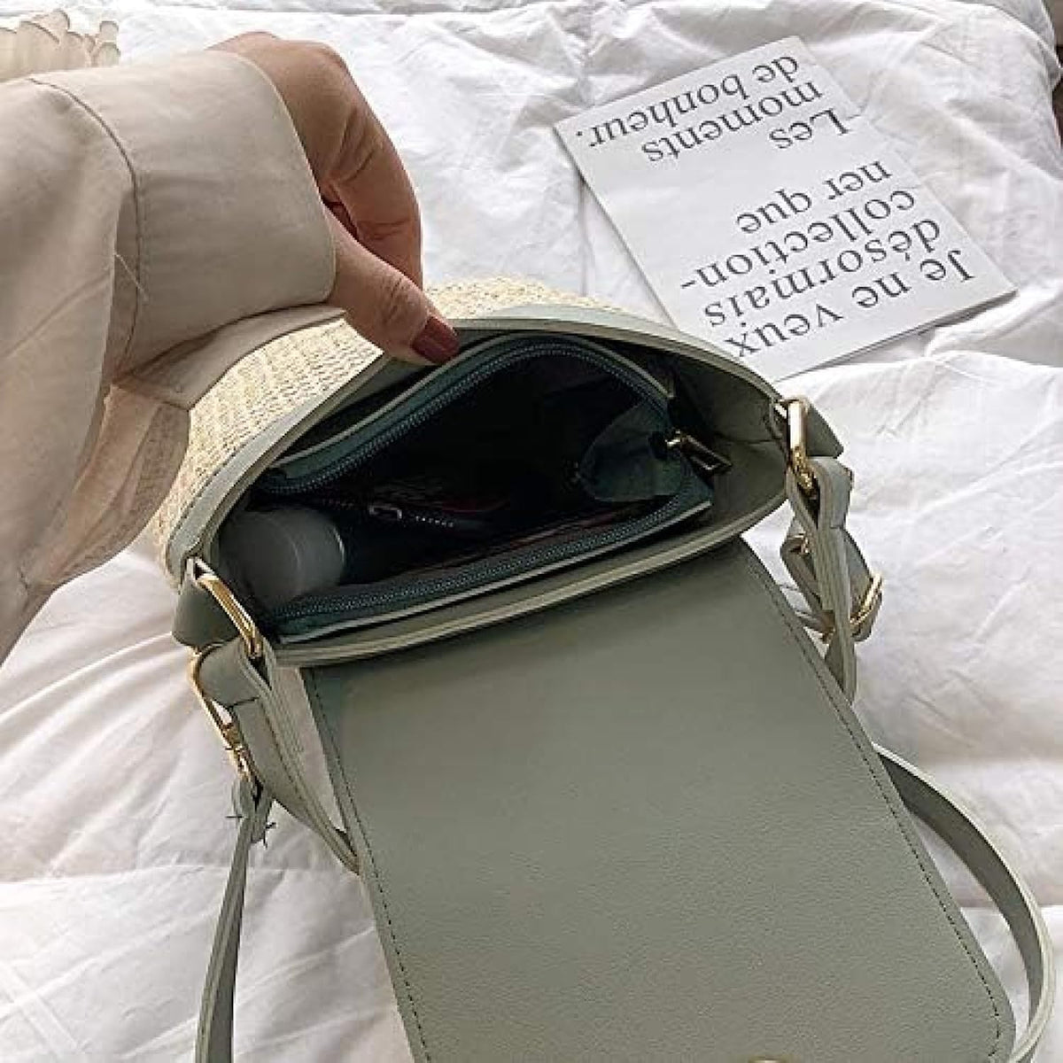 Bolso Artesanal Glamour Luxury Moda Playa - Paja Vintage