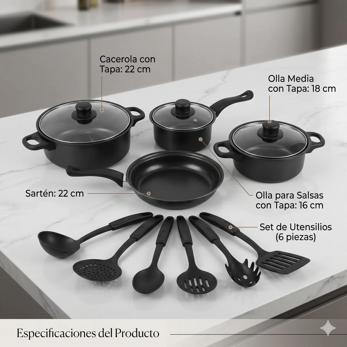 BATERIA DE COCINA ROYAL MARK X 13 PIEZAS
