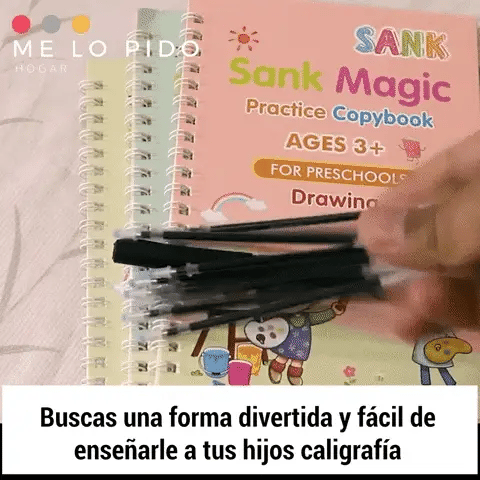 KIT DE CUADERNOS DE CALIGRAFÍA + LAPICERO MÁGICO, potencializa la escritura de tus hijos