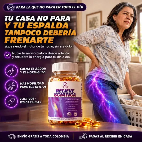 Alivio del Nervio Ciático, Vuelve a moverte sin dolor - 120 CAPS NERVE HEALTH