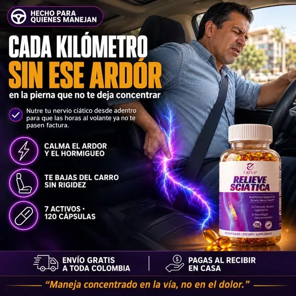 Alivio del Nervio Ciático, Vuelve a moverte sin dolor - 120 CAPS NERVE HEALTH