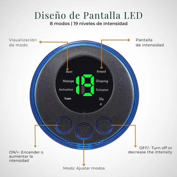 Masajeador de Pies EMS con Electroestimulación - Alivio del Dolor en 10 Minutos