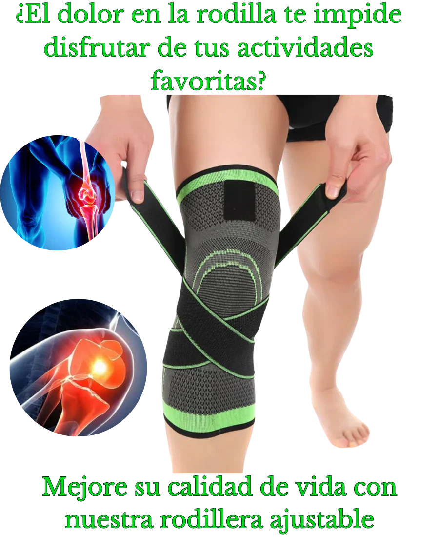 Rodillera de Compresión Elástica Ajustable - Protección Deportiva Profesional - Compre 1 y llévese 2